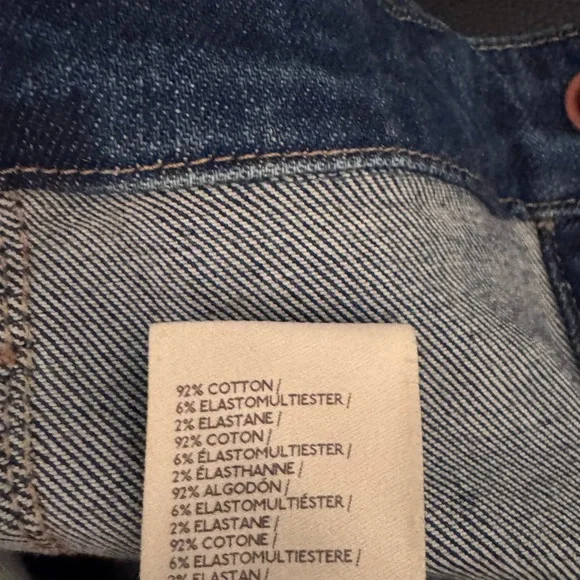 Pilcro Painters Blue Denim Cropped Overalls size 28 - Picture 4 of 10